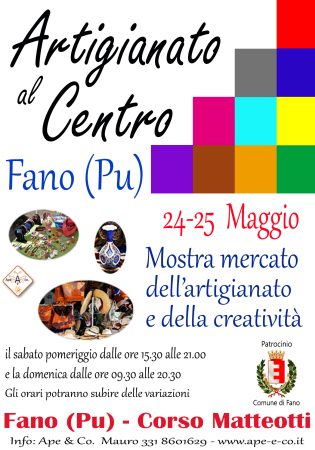 Locandina ARTIGIANATO al CENTRO Maggio 2025