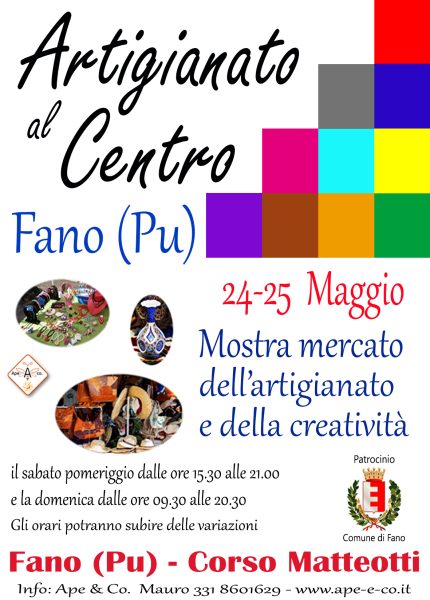 Locandina ARTIGIANATO al CENTRO Maggio 2025