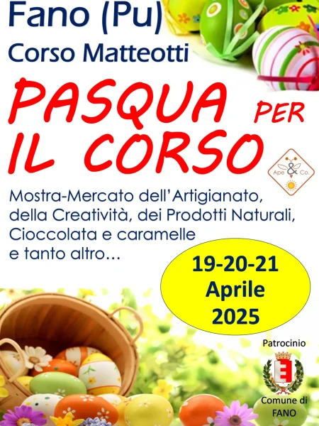Locandina Mostra Mercato Pasqua per il Corso